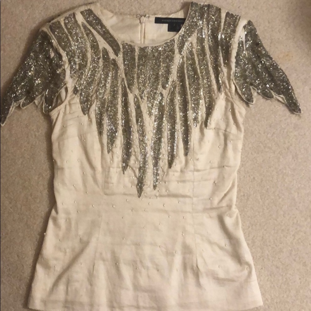 French Connection Beaded Top